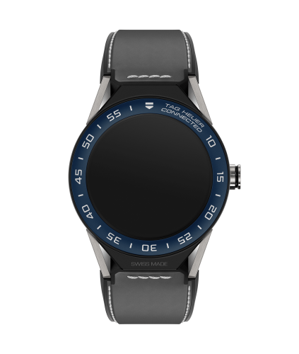 TAG Heuer Carrera Connected Modular 45 Titanium / Blue Ceramic / Grey Calf